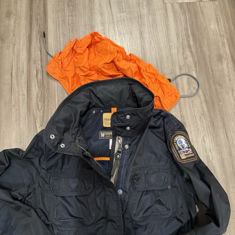 PARAJUMPERS WINDBREAKER Jacket Small Navy Color - Picture 6 of 16
